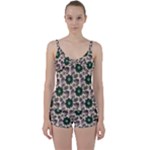 Floral Flower Spring Rose Watercolor Wreath Tie Front Two Piece Tankini