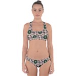 Floral Flower Spring Rose Watercolor Wreath Cross Back Hipster Bikini Set