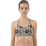 Floral Flower Spring Rose Watercolor Wreath Back Web Sports Bra