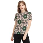 Floral Flower Spring Rose Watercolor Wreath Women s Short Sleeve Rash Guard