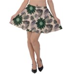 Floral Flower Spring Rose Watercolor Wreath Velvet Skater Skirt