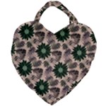 Floral Flower Spring Rose Watercolor Wreath Giant Heart Shaped Tote