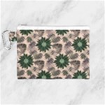 Floral Flower Spring Rose Watercolor Wreath Canvas Cosmetic Bag (Medium)