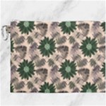 Floral Flower Spring Rose Watercolor Wreath Canvas Cosmetic Bag (XXXL)