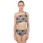 Floral Flower Spring Rose Watercolor Wreath Spliced Up Two Piece Swimsuit