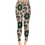 Floral Flower Spring Rose Watercolor Wreath Inside Out Leggings