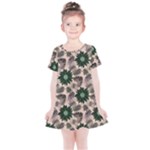 Floral Flower Spring Rose Watercolor Wreath Kids  Simple Cotton Dress