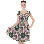 Floral Flower Spring Rose Watercolor Wreath Cap Sleeve Midi Dress