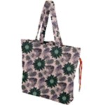 Floral Flower Spring Rose Watercolor Wreath Drawstring Tote Bag