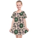 Floral Flower Spring Rose Watercolor Wreath Kids  Smock Dress