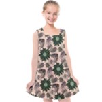 Floral Flower Spring Rose Watercolor Wreath Kids  Cross Back Dress