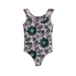 Floral Flower Spring Rose Watercolor Wreath Kids  Frill Swimsuit