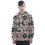 Floral Flower Spring Rose Watercolor Wreath Men s Front Pocket Pullover Windbreaker