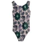 Floral Flower Spring Rose Watercolor Wreath Kids  Cut-Out Back One Piece Swimsuit