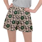 Floral Flower Spring Rose Watercolor Wreath Ripstop Shorts