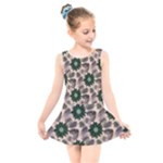 Floral Flower Spring Rose Watercolor Wreath Kids  Skater Dress Swimsuit