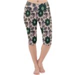 Floral Flower Spring Rose Watercolor Wreath Lightweight Velour Cropped Yoga Leggings