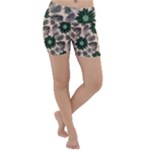 Floral Flower Spring Rose Watercolor Wreath Lightweight Velour Yoga Shorts