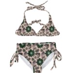 Floral Flower Spring Rose Watercolor Wreath Kids  Classic Bikini Set