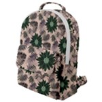 Floral Flower Spring Rose Watercolor Wreath Flap Pocket Backpack (Small)