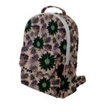 Floral Flower Spring Rose Watercolor Wreath Flap Pocket Backpack (Large)