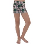 Floral Flower Spring Rose Watercolor Wreath Kids  Lightweight Velour Yoga Shorts