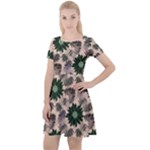 Floral Flower Spring Rose Watercolor Wreath Cap Sleeve Velour Dress 