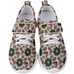 Floral Flower Spring Rose Watercolor Wreath Women s Velcro Strap Shoes