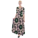 Floral Flower Spring Rose Watercolor Wreath Half Sleeves Maxi Dress