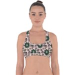 Floral Flower Spring Rose Watercolor Wreath Cross Back Hipster Bikini Top 