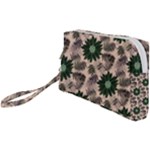 Floral Flower Spring Rose Watercolor Wreath Wristlet Pouch Bag (Small)