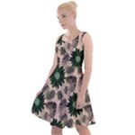 Floral Flower Spring Rose Watercolor Wreath Knee Length Skater Dress