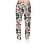 Floral Flower Spring Rose Watercolor Wreath Women Velvet Drawstring Pants