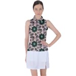 Floral Flower Spring Rose Watercolor Wreath Women s Sleeveless Polo Tee