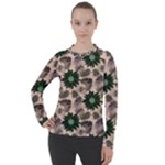 Floral Flower Spring Rose Watercolor Wreath Women s Pique Long Sleeve Tee