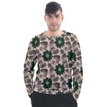 Floral Flower Spring Rose Watercolor Wreath Men s Long Sleeve Raglan Tee
