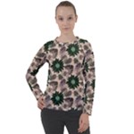 Floral Flower Spring Rose Watercolor Wreath Women s Long Sleeve Raglan Tee