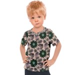 Floral Flower Spring Rose Watercolor Wreath Kids  Sports Tee