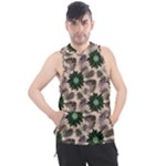 Floral Flower Spring Rose Watercolor Wreath Men s Sleeveless Hoodie