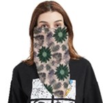 Floral Flower Spring Rose Watercolor Wreath Face Covering Bandana (Triangle)