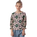 Floral Flower Spring Rose Watercolor Wreath Kids  Cuff Sleeve Top