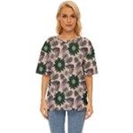 Floral Flower Spring Rose Watercolor Wreath Oversized Basic Tee