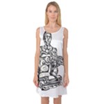 Scarface Movie Traditional Tattoo Sleeveless Satin Nightdress