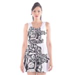 Scarface Movie Traditional Tattoo Scoop Neck Skater Dress