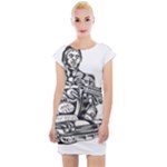 Scarface Movie Traditional Tattoo Cap Sleeve Bodycon Dress