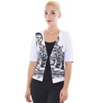 Scarface Movie Traditional Tattoo Cropped Button Cardigan