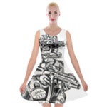 Scarface Movie Traditional Tattoo Velvet Skater Dress