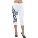 Scarface Movie Traditional Tattoo Lightweight Velour Capri Leggings 