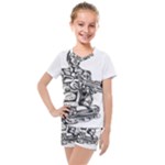 Scarface Movie Traditional Tattoo Kids  Mesh Tee and Shorts Set