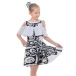 Scarface Movie Traditional Tattoo Kids  Shoulder Cutout Chiffon Dress